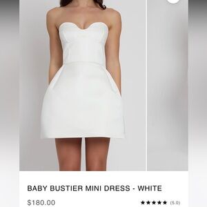 Leau Eres Bustier Satin Strapless Mini Dress